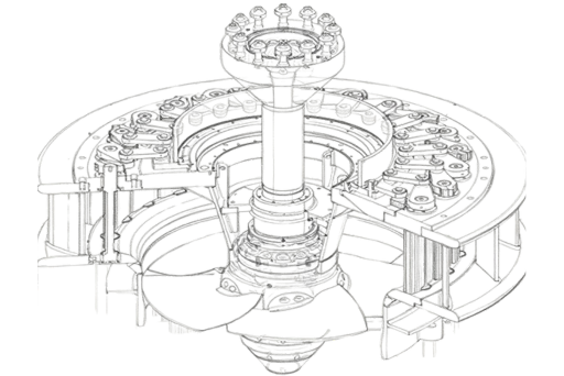 Kaplan Turbine Sketch